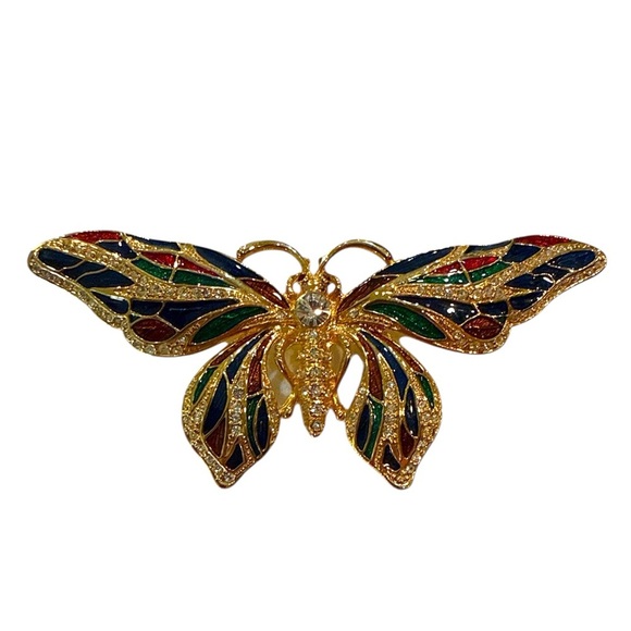 Camrose & Kross Vintage 90โs Jackie Kennedy Butterfly Brooch - Picture 1 of 10
